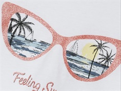 Name It bright white printet glitter t-shirt